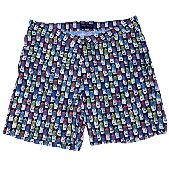 Peter Millar Board Shorts Spray Paint Can Men's Medium Lined Swim Hybrids 6.5" - Picture 1 of 13